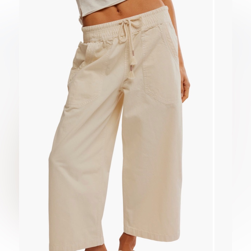 Free People We the Free East Peasy Wide Leg Drawstring Pants Size Small